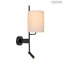 Wandleuchte MAGIC m. Lesearm Ø 18 cm 1x E27 IP20 Stoff/beige + USB-Anschluss