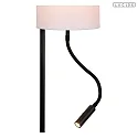 Lucide Stehleuchte MAGIC m. Lesearm Ø 24 cm 1x E27 IP20 Stoff/beige