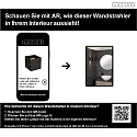 Lucide LED Bad-Wandstrahler AXI, IP54, eckig, Up/Down (Winkel verstellbar), 2x 7W 2700K 2x 320lm, schaltbar, Metall, schwarz