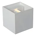 Lucide LED Bad-Wandstrahler AXI, IP54, eckig, Up/Down (Winkel verstellbar), 2x 7W 2700K 2x 320lm, schaltbar, Metall, weiß