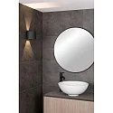 LED Bad-Wandstrahler AXI, IP54, halbrund, Up/Down (Winkel verstellbar), 2x 7W 2700K 2x 320lm, schaltbar, Metall, schwarz