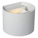 Lucide wall luminaire AXI LED up / down, half round, adjustable, switchable IP54, white matt 