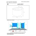Lucide wall luminaire AXI LED up / down, half round, adjustable, switchable IP54, white matt 
