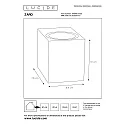 spot ZARO square GU10 IP44, black