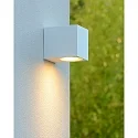 Lucide Outdoor Wandstrahler ZARO, 1xGU10, IP44, eckig, weiß