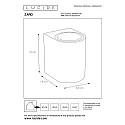 Lucide spot ZARO half round GU10 IP44, black