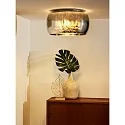 Lucide ceiling luminaire PEARL 5 flames, round G9 IP20, chrome, smoky colour