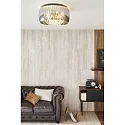 Lucide ceiling luminaire PEARL 6 flames, round G9 IP20, chrome, smoky colour