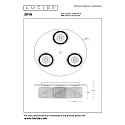 Lucide ceiling luminaire ERYN 3 flames, round G9 IP20, chrome, gold
