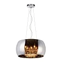 Lucide pendant luminaire PEARL 5 flames, round G9 IP20, chrome, smoky colour