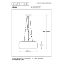 Lucide pendant luminaire PEARL 6 flames, round G9 IP20, chrome, smoky colour