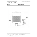 Lucide table lamp ERYN oval E27 IP20, chrome, gold 