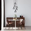 Lucide pendant luminaire MIKAELA 6 flames E14 IP20, black dimmable