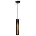 pendant luminaire LIONEL cylindrical E27 IP20, black