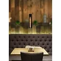 Lucide pendant luminaire LIONEL cylindrical E27 IP20, black