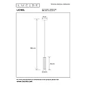 Lucide pendant luminaire LIONEL cylindrical E27 IP20, black