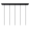 Lucide pendant luminaire LIONEL 5 flames, cylindrical E27 IP20, black