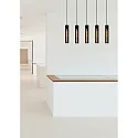 Lucide pendant luminaire LIONEL 5 flames, cylindrical E27 IP20, black