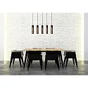 Lucide pendant luminaire LIONEL 5 flames, cylindrical E27 IP20, black