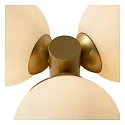 Badezimmer-Deckenleuchte TRUDY, IP44, 3-flammig, Ø 28cm, 3x G9, Gold matt / Messing / Opalglas