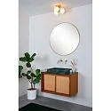 Badezimmer-Deckenleuchte TRUDY, IP44, 3-flammig, Ø 28cm, 3x G9, Gold matt / Messing / Opalglas