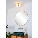Badezimmer-Deckenleuchte TRUDY, IP44, 3-flammig, Ø 28cm, 3x G9, Gold matt / Messing / Opalglas