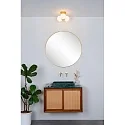 Badezimmer-Deckenleuchte TRUDY, IP44, 3-flammig, Ø 28cm, 3x G9, Gold matt / Messing / Opalglas