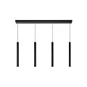 pendant luminaire LORENZ LED 4 flames IP20, black dimmable