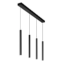 Lucide pendant luminaire LORENZ LED 4 flames IP20, black dimmable
