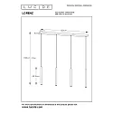 Lucide pendant luminaire LORENZ LED 4 flames IP20, black dimmable