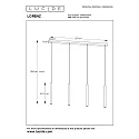 Lucide pendant luminaire LORENZ LED 4 flames IP20, rust dimmable