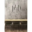 Lucide pendant luminaire LORENZ LED 6 flames IP20, black dimmable