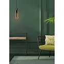 Lucide pendant luminaire ORLANDO cylindrical E27 IP20, smoky colour, black
