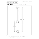 Lucide pendant luminaire ORLANDO cylindrical E27 IP20, smoky colour, black