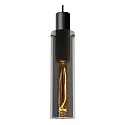 Lucide pendant luminaire ORLANDO 5 flames, square E27 IP20, smoky colour, black