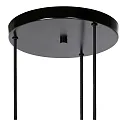 Lucide pendant luminaire ORLANDO 3 flames, cylindrical E27 IP20, smoky colour, black