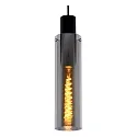 Lucide pendant luminaire ORLANDO 3 flames, cylindrical E27 IP20, smoky colour, black