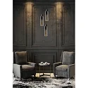 Lucide pendant luminaire ORLANDO 3 flames, cylindrical E27 IP20, smoky colour, black