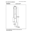 Lucide pendant luminaire ORLANDO 3 flames, cylindrical E27 IP20, smoky colour, black