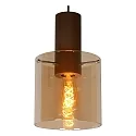 Lucide pendant luminaire TOLEDO 3 flames, round, cylindrical E27 IP20, amber, copper