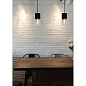Lucide pendant luminaire ZINO cylindrical E27 IP20, smoky colour, black