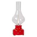 Lucide table lamp JASON LED round IP20, red, transparent dimmable