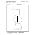 Lucide table lamp JASON LED round IP20, red, transparent dimmable