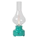 Lucide table lamp JASON LED round IP20, transparent, turquoise dimmable