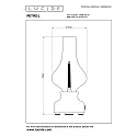 Lucide table lamp JASON LED round IP20, transparent, turquoise dimmable