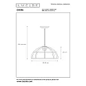 Lucide Pendelleuchte DIKRA, Ø 40 cm, 1xE27, schwarz