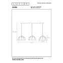 Lucide pendant luminaire DIKRA 3 flames, round E27 IP20, black