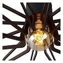 Lucide ceiling luminaire ZIDANE round E27 IP20, wood, black