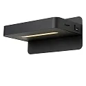 Lucide wall luminaire ATKIN LED square IP20, black 