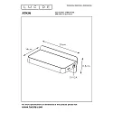 Lucide wall luminaire ATKIN LED square IP20, black 